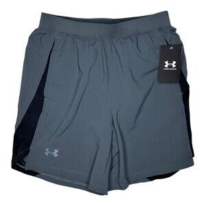Under Armour UA Launch 7" Shorts Mens Small Gray Running Athletic Lined New NWT